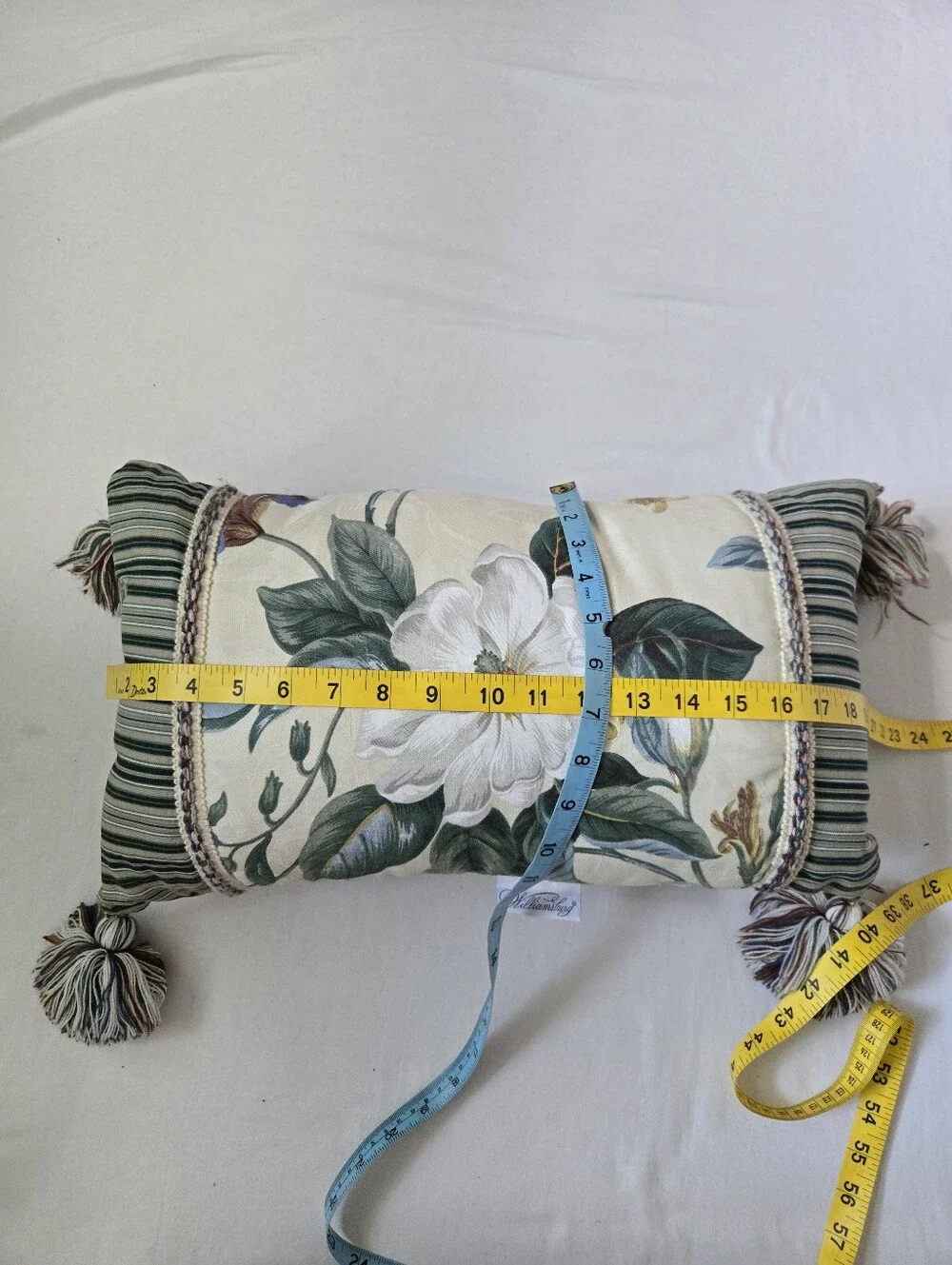 Waverly Williamsburg Garden Images Rectangle Throw Pillow Braided Trim Tassel